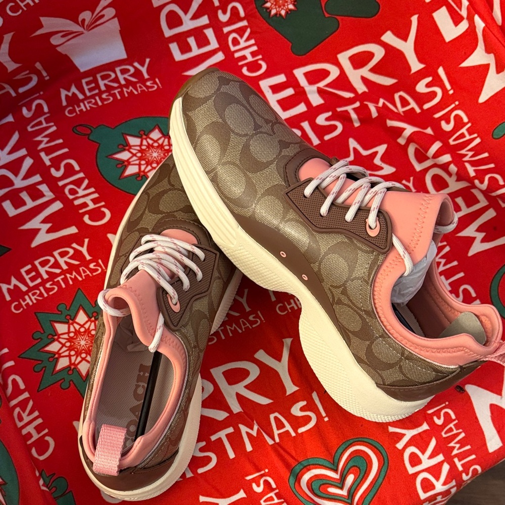 Coach Brown and Pink Sneakers - Picture 5 of 5